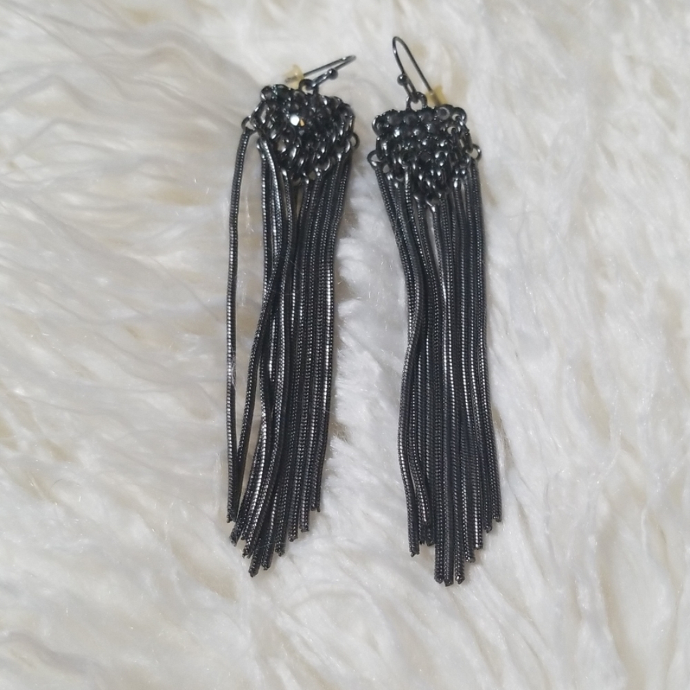 Beautiful Metal Fringe Earrings